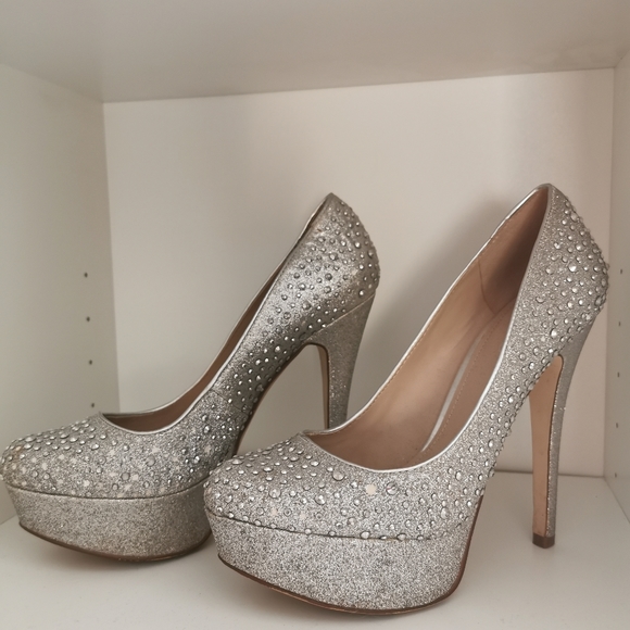 Silver Sparkly Heels